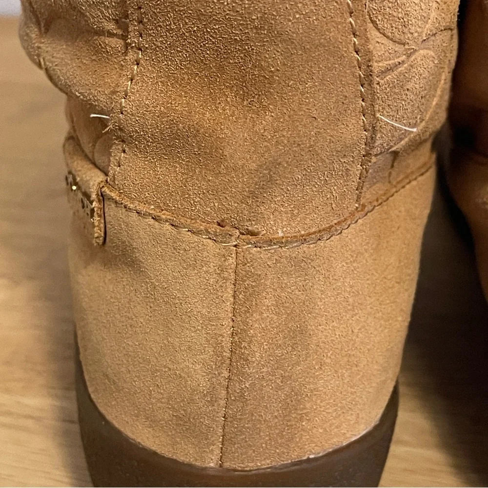 Coach Shearling Tuesday Suede Boots Size 7